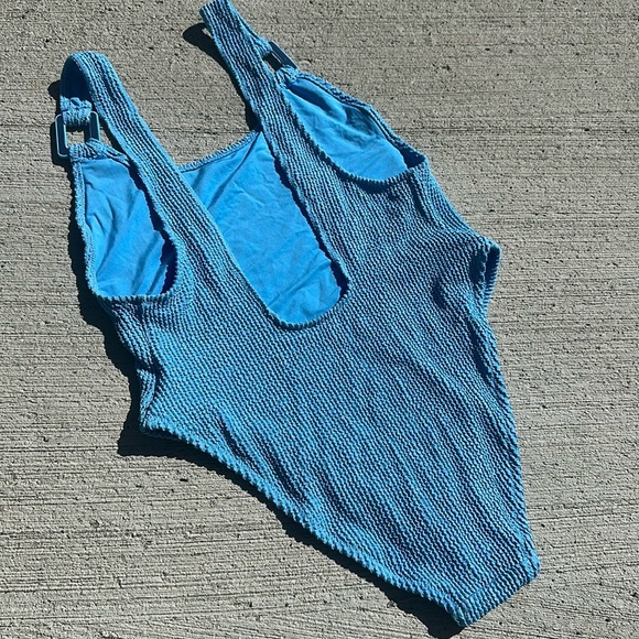 Aerie Shimmery Crinkle Birthday Scoop Cheekiest One Piece Swimsuit NWT - Picture 5 of 6